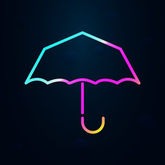 Poster - umbrella sign in nolan style icon. Simple thin line, outline vector of cargo logistic icons for ui and ux, website or mobile application