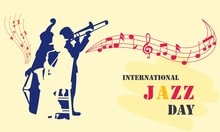 Flat International Jazz Day Background Vector