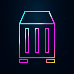 Poster - parcel on flights in nolan style icon. Simple thin line, outline vector of cargo logistic icons for ui and ux, website or mobile application