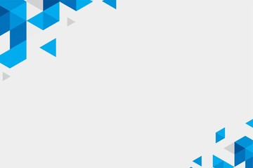 Fototapete - Abstract Blue Geometric Polygon Background with Empty Space for Text Design Template Vector