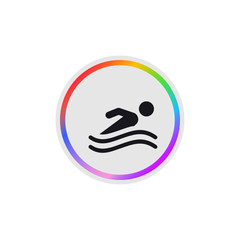 Poster - Swimming -  Modern App Button