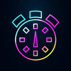 Poster - stopwatch in nolan style icon. Simple thin line, outline vector of cargo logistic icons for ui and ux, website or mobile application