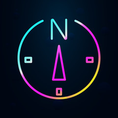 Poster - compass in nolan style icon. Simple thin line, outline vector of cargo logistic icons for ui and ux, website or mobile application