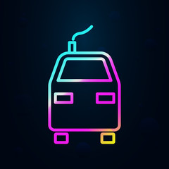 Poster - train front view in nolan style icon. Simple thin line, outline vector of cargo logistic icons for ui and ux, website or mobile application