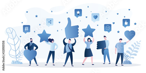 Cuadros en Lienzo Feedback consumer or customer review evaluation, satisfaction level and critical icon