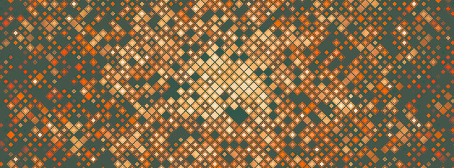 Poster - Abstract illustration with small squares and pixels.