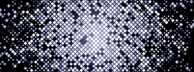 Poster - Abstract illustration with small squares and pixels.