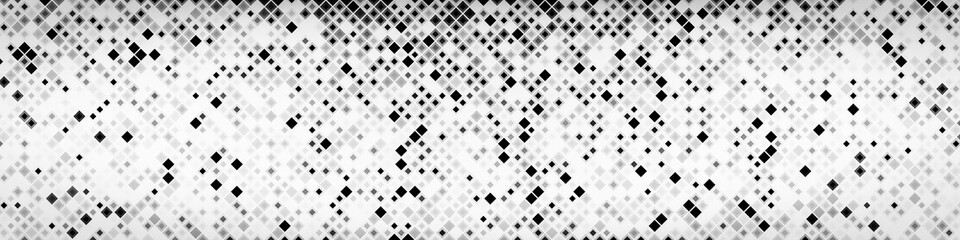 Poster - Abstract illustration with small squares and pixels.
