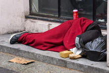 Homeless Person Sleeping In Doorway Free Stock Photo - Public Domain ...