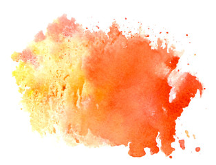  Abstract red orange stain with splashes