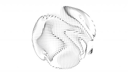 Poster - Abstract motion design, distorted shape, seamless looped 4k animation