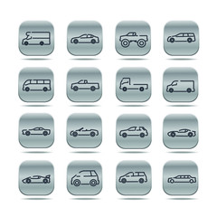 Poster - simple car set icon template color editable. car pack symbol vector sign isolated on white background illustration for graphic and web design.