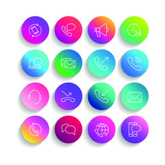 Aufkleber - Simple Set Communication icon template color editable. Communication Support and more symbol vector sign isolated on white background illustration for graphic and web design.