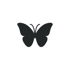 Aufkleber - butterflies icon template color editable. butterflies symbol vector sign isolated on white background illustration for graphic and web design.