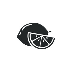 Aufkleber - Fresh lemon fruits icon template color editable. lemon fruits symbol vector sign isolated on white background illustration for graphic and web design.