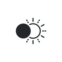 Aufkleber - Phases of solar and lunar eclipse icon template color editable. sun or moon symbol vector sign isolated on white background illustration for graphic and web design.