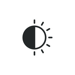 Aufkleber - Phases of solar and lunar eclipse icon template color editable. sun or moon symbol vector sign isolated on white background illustration for graphic and web design.