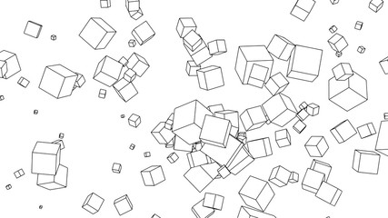 Poster - Abstract background design with cubes, modern geometric pattern, vector illustration