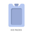 ice packs flat icon on white transparent background. You can be used black ant icon for several purposes.	