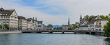 Fototapeta Londyn - Limmat river, Zürich, Switzerland.	