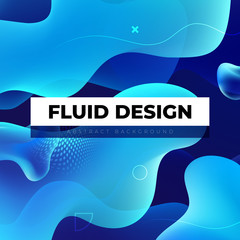 Canvas Print - liquid color background design. blue fluid gradient shapes composition. futuristic design posters. e