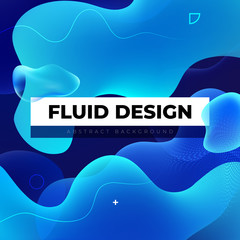 Canvas Print - liquid color background design. blue fluid gradient shapes composition. futuristic design posters. e