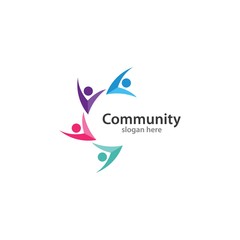 Wall Mural - Community, network and social logo