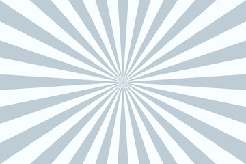 Poster - Sunburst background, white and blue colors.