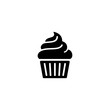 Simple cupcake flat icon design vector