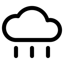 Rain Icon With Outline Style. Suitable For Website Design, Logo, App And Ui.