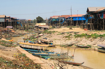 Wall Mural - Kampong Phluk floating village, Tonle Sap lake, Siem Reap, Cambodia