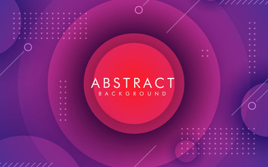 Poster - purple circle color background. dynamic textured geometric element design with dots decoration. mode
