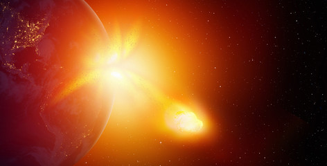 attack of the asteroid (meteor) on the earth 