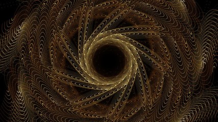 Wall Mural - slowly revolving abstract kaleidoscopic pattern evolves then fades to black