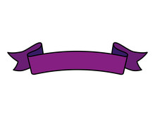 Ribbon Purple Decoration Isolated Icon