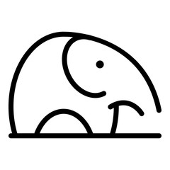 Sticker - Kenya elephant icon. Outline kenya elephant vector icon for web design isolated on white background