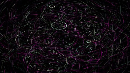 Wall Mural - abstract concentric designs appear and evolve on black background
