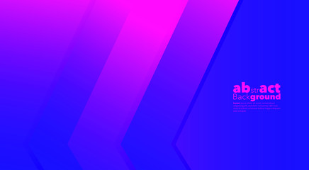 Poster - Minimal dynamic gradients on classic blue and Fluorescent pink  background with copy space.  geometric Backdrop for Poster, Fluid 3d shapes composition. Modern abstract cover. Brochure, card.