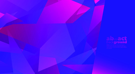 Wall Mural - Minimal dynamic gradients on classic blue and Fluorescent pink  background with copy space.  geometric Backdrop for Poster, Fluid 3d shapes composition. Modern abstract cover. Brochure, card.