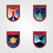 © linimasa - space mission patches logo vector sets, premium badges logo