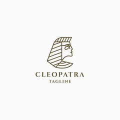 Wall Mural - Queen Cleopatra logo design template 