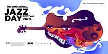 Vector Illustration Of International Jazz Day For Banner, Poster, And Event Promotion.