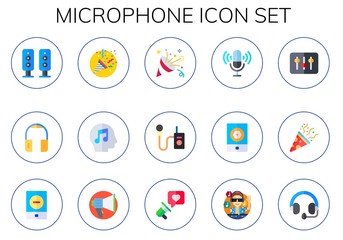 Sticker - microphone icon set