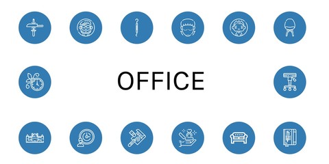 Poster - office icon set