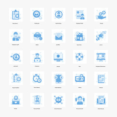 Poster -  Human Resources Flat Icons Pack 