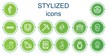 © Nadir - Editable 14 stylized icons for web and mobile