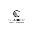 Creative illustration modern ladder logo design vector template 