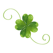 Clover Of Four Leafs Isolated Icon Vector Illustration Designicon