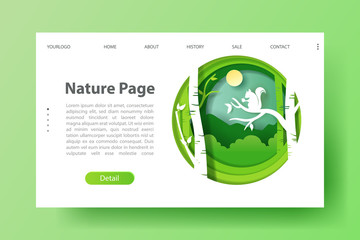 Wall Mural - Earth day and environment information template for pollution and nature banners design.