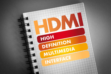 Aufkleber - HDMI - High Definition Multimedia Interface, technology concept background